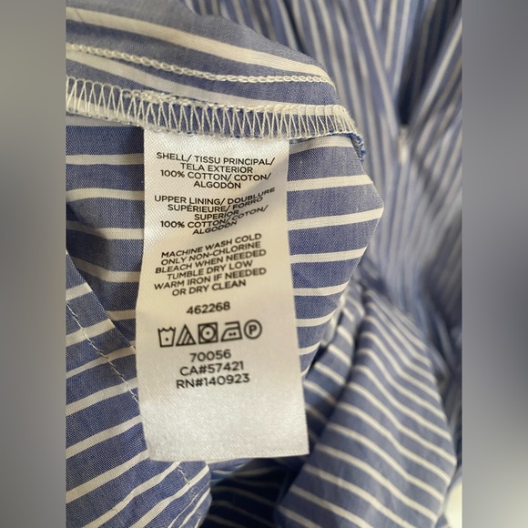 LOFT Blue and White Striped Maxi Dress - Picture 8 of 9